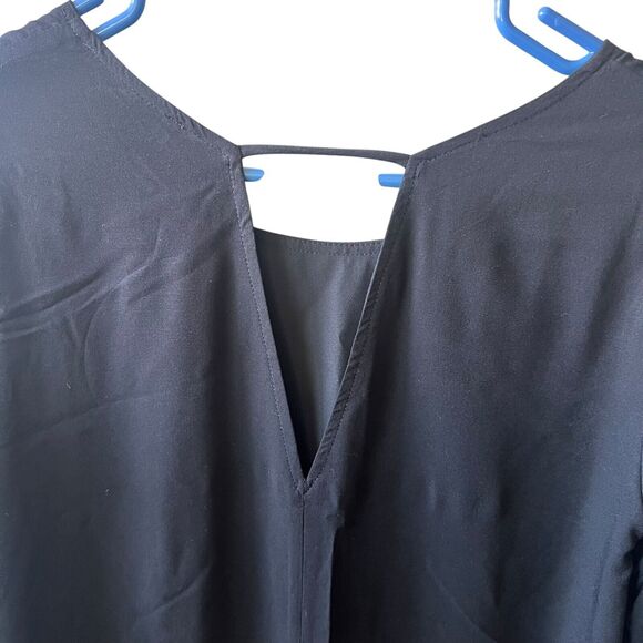 Lulus Chic of Perfection Black Shift Dress Womens Sz. Small Short Sleeve Neutral - Picture 5 of 10